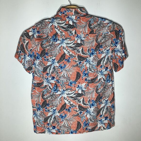 Havana Jim Mens Coral Rayon Short Sleeve Button Up Shirt‎ Size Medium NWT - Picture 3 of 8